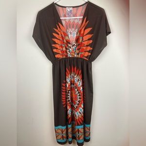 India Boutique Patterned Empire Waist Dress